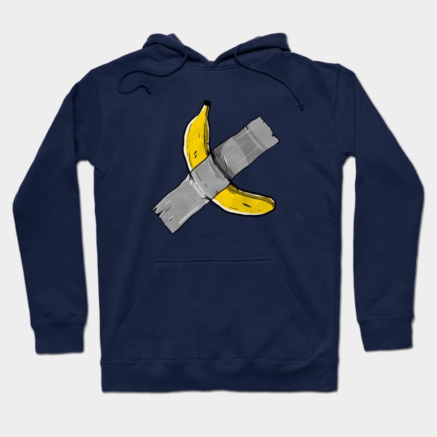 Banana Duct tape on the shirt Hoodie by A Comic Wizard